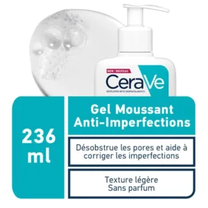 CeraVe Gel Moussant Anti-Imperfections | Peau Grasse à Tendance Acnéique | 236ml