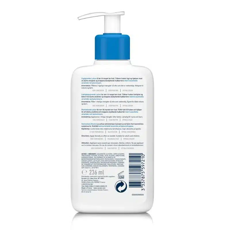 CeraVe Lait Hydratant Léger Peau Sèche à Très Sèche 236ml 4