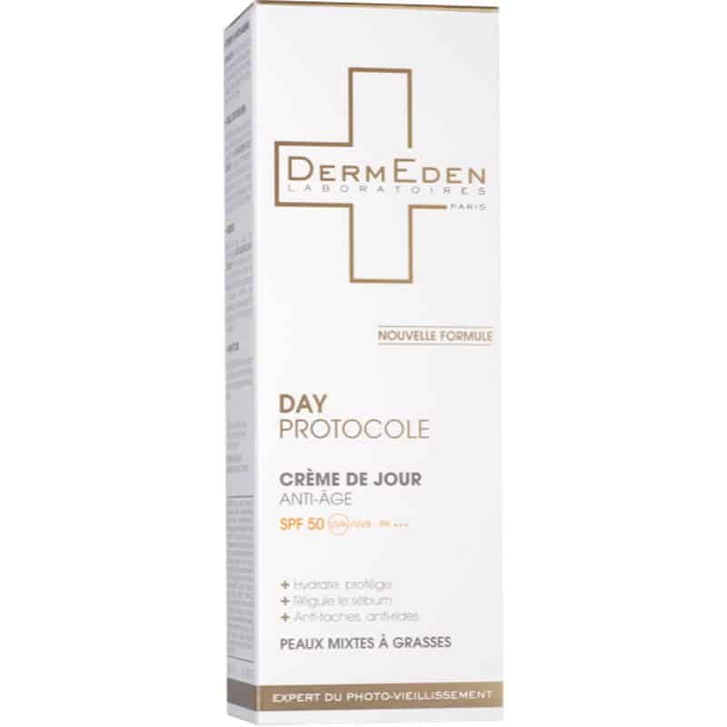 DERMEDEN - Crème de jour SPF 50 peaux mixtes à grasses