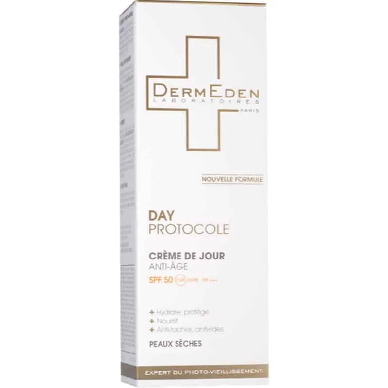 DERMEDEN - Crème de jour SPF50 peaux sèches