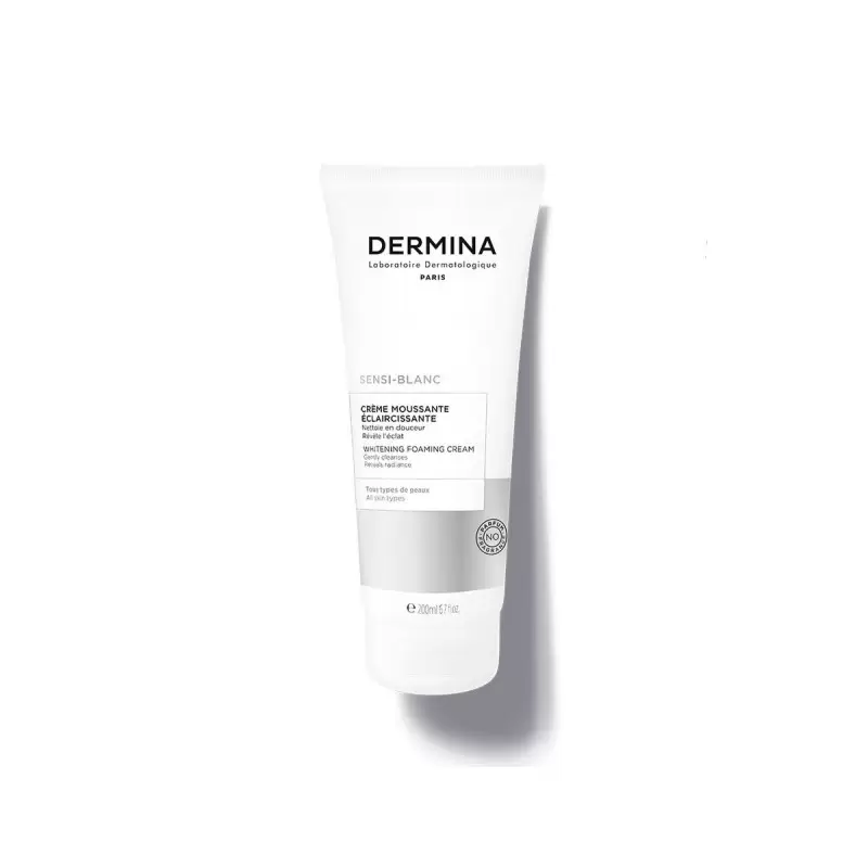 DERMINA SENSIBLANC Crème Moussante Éclaircissante 200 Ml