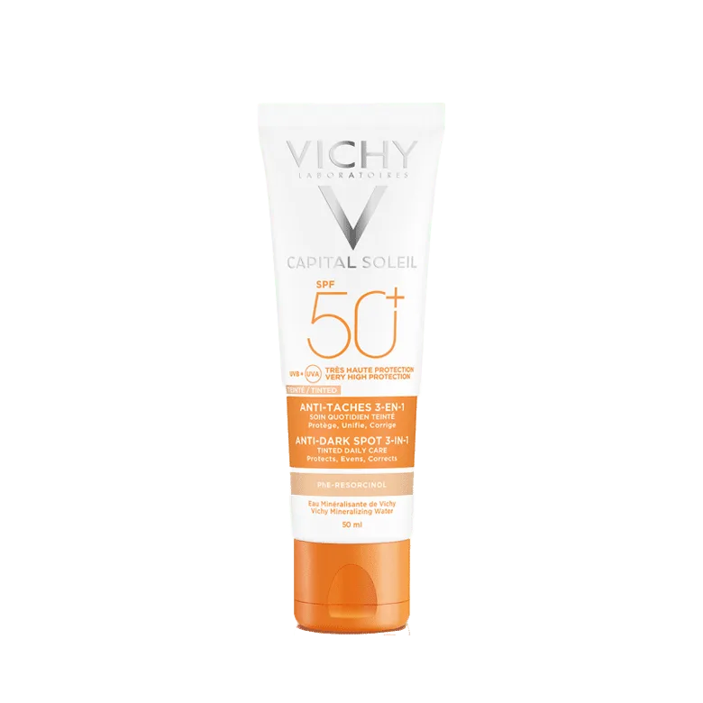 VICHY Ideal Soleil Spf 50+ Uva Crème Anti-tâches Teintée 3en1 50 ML