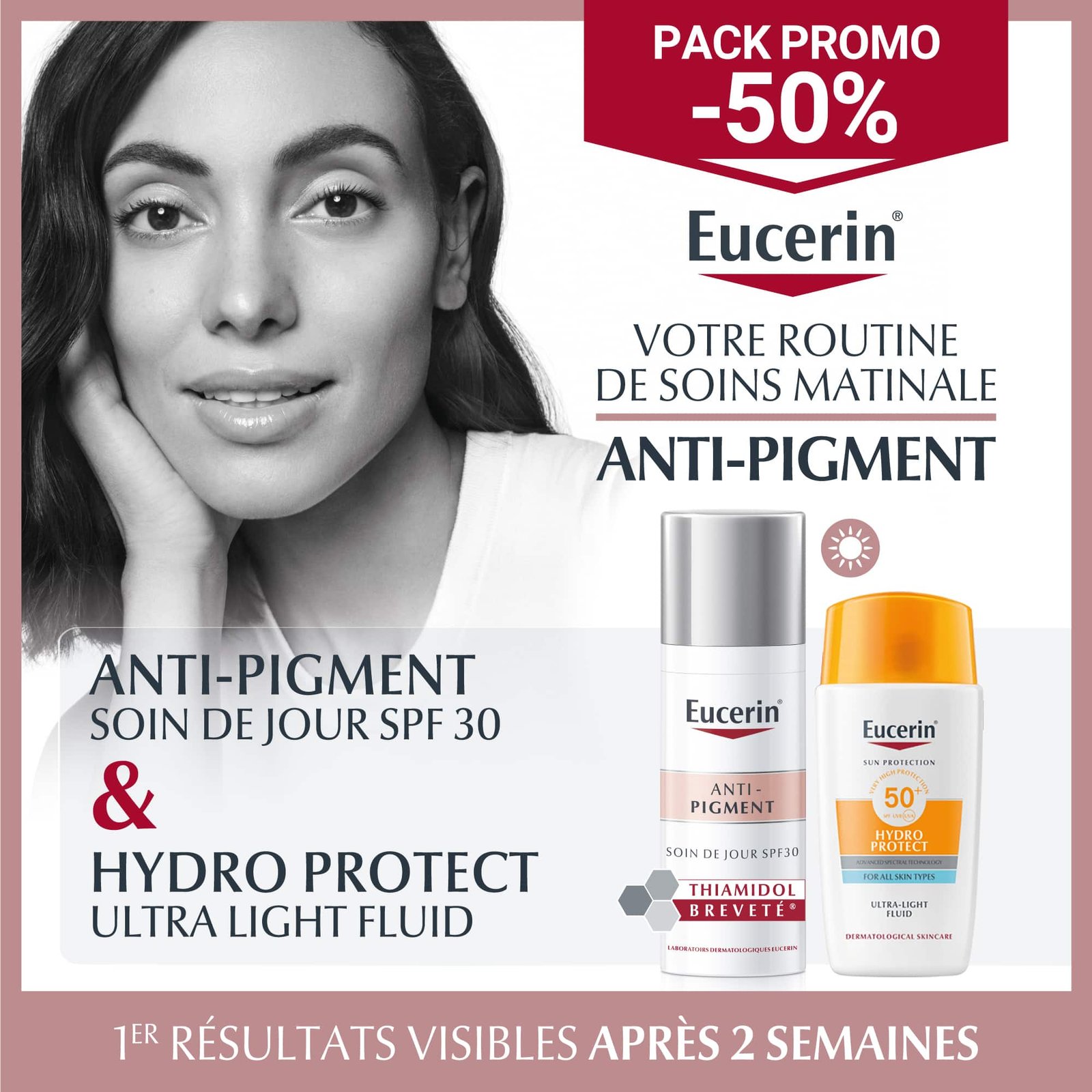 Pack routine de soins matinale anti-pigment : Anti-Pigment + Hydro Protect