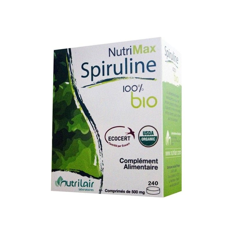 NUTRIMAX Spiruline 100% Bio 240 Comprimés Tonus Et Vitalité