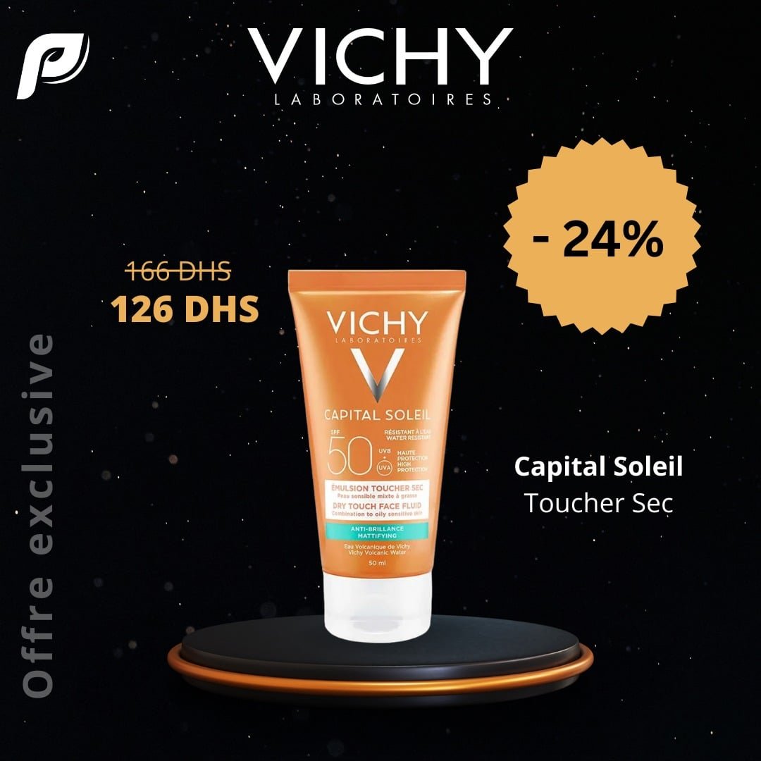 Vichy Offre Capital Soleil Émulsion Anti-Brillance Toucher Sec SPF50