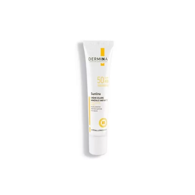 DERMINA SUNLINA Crème Solaire Minérale Teintée Spf 50 (40ml)