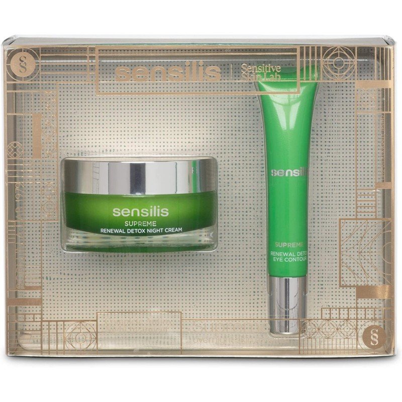 Sensilis Coffret Supreme Renewal Detox Night Cream 50 Ml + Contour Des Yeux 15 Ml