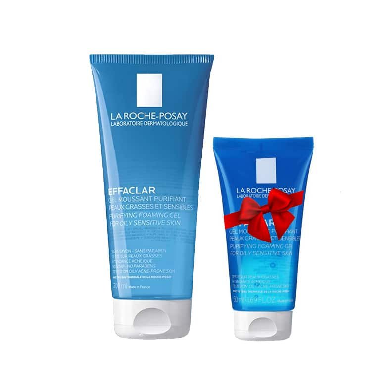la roche posay-effaclar - gel moussant nettoyant purifiant visage, 200ml la roche posay-effaclar - gel moussant nettoyant purifiant visage, 50ml