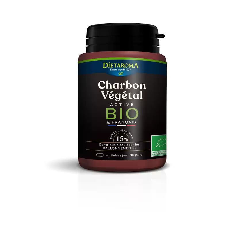Dietaroma Charbon Végétal Activé BIO | 120 gélules
