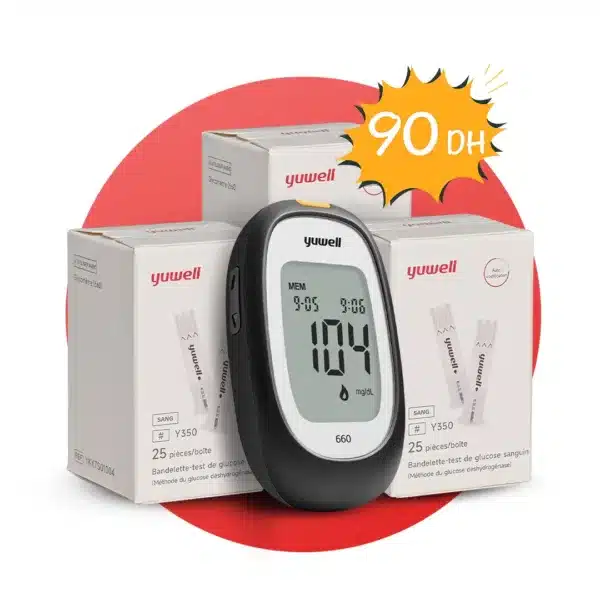 YUWELL – Glucometre Kit + 3 Flacons de 25 bandelettes