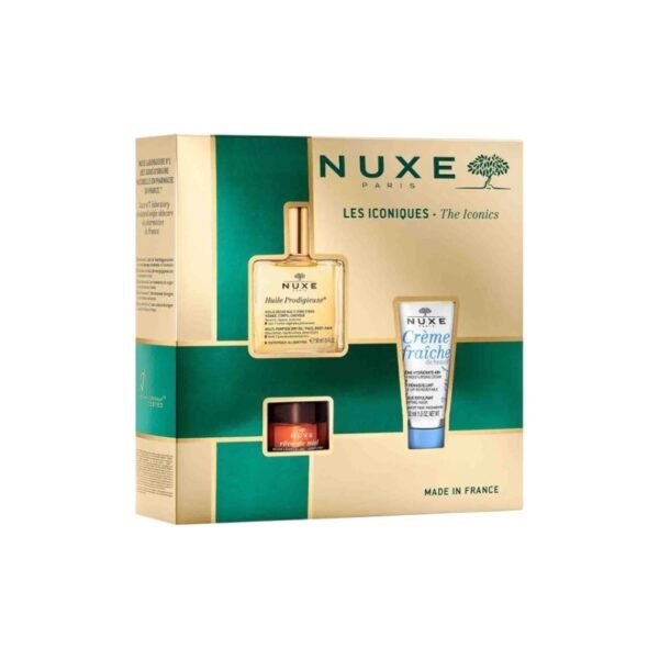 NUXE Coffret Les Iconiques – Huile Prodigieuse, Crème Fraîche & Rêve de Miel