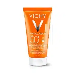 Vichy Capital Soleil SPF50 Émulsion Protectrice Visage Toucher Sec Teintée – Peaux Mixtes à Grasses | 50ml