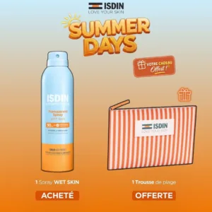 ISDIN OFFRE FOTOPROTECTOR SPRAY TRANSPARENT WET SKIN SPF50+ 250ML + TROUSSE OFFERTE