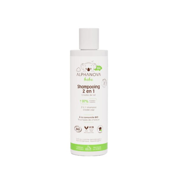 ALPHANOVA Shampooing 2 en 1 bébé certifié bio