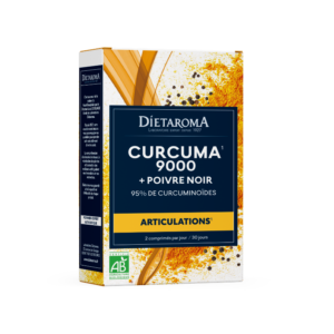 DIETAROMA Curcuma 9000 + Poivre noir bio 60 comprimés