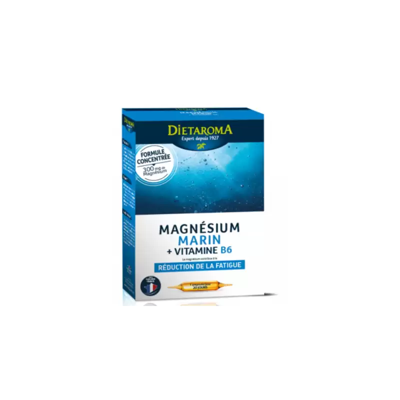 DIETAROMA MAGNÉSIUM MARIN + VITAMINE B6 20 AMPOULES