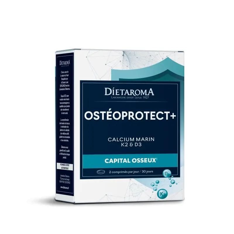 DIETAROMA OSTÉOPROTECT CALCIUM MARIN + K2 & D3 60 COMPRIMÉS