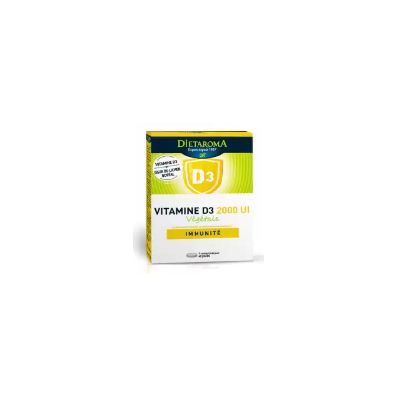 DIETAROMA VITAMINE D3 VÉGÉTALE 2000 UI 40 COMPRIMÉS