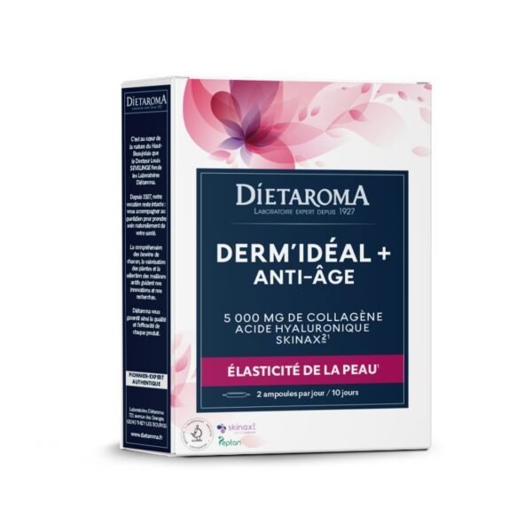DermIdéal (5 000 mg de collagène - acide hyaluronique - SkinAx²™) anti-âge 20 ampoules