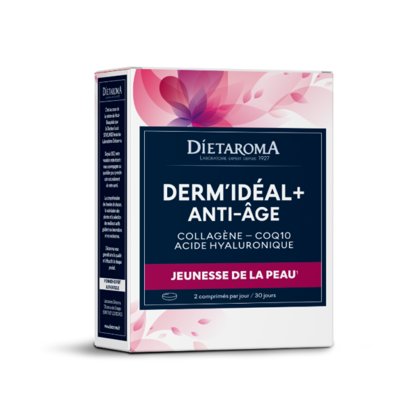 DIETAROMA DermIdéal (COLLAGÈNE - COQ10 - ACIDE HYALURONIQUE) anti-âge 60 comprimés