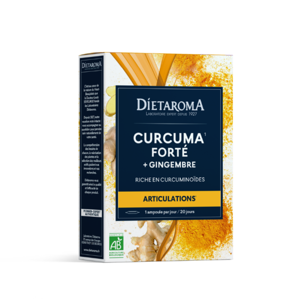 DIETAROMA CURCUMA+ GINGEMBRE BIO 20 ampoules