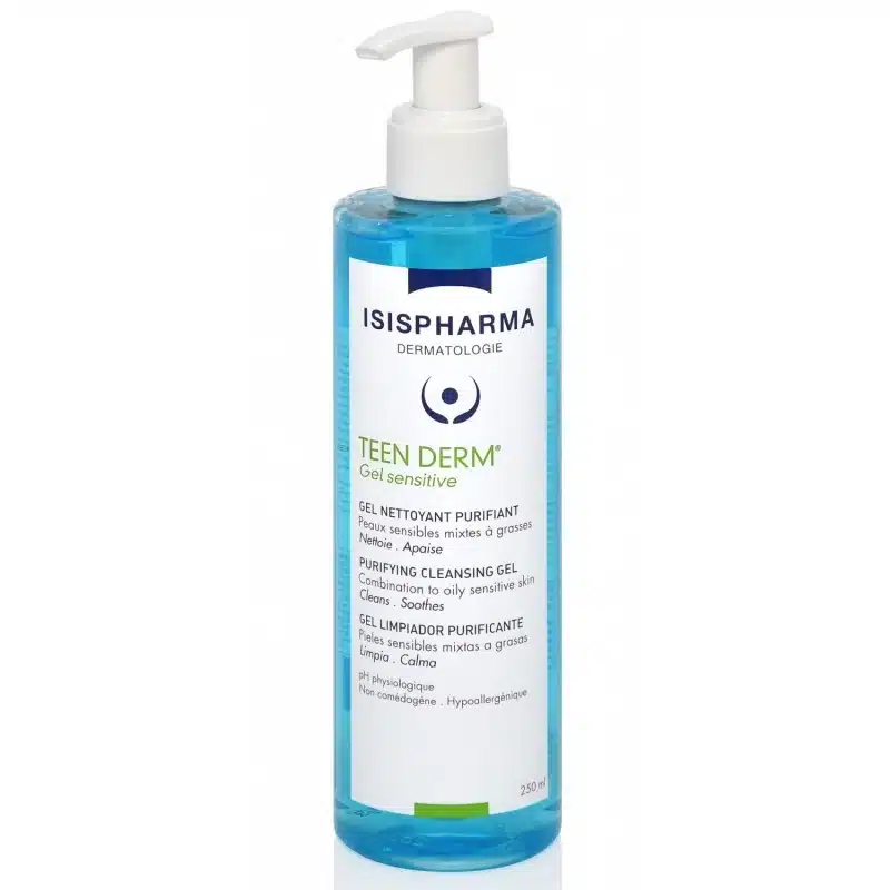 ISISPHARMA Teen Derm Gel Sensitive – Gel Nettoyant Purifiant 250 ml