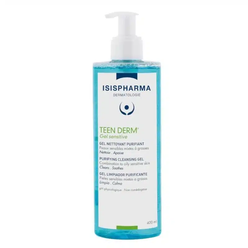 ISISPHARMA Teen Derm Gel Sensitive – Gel Nettoyant Purifiant 400 ml