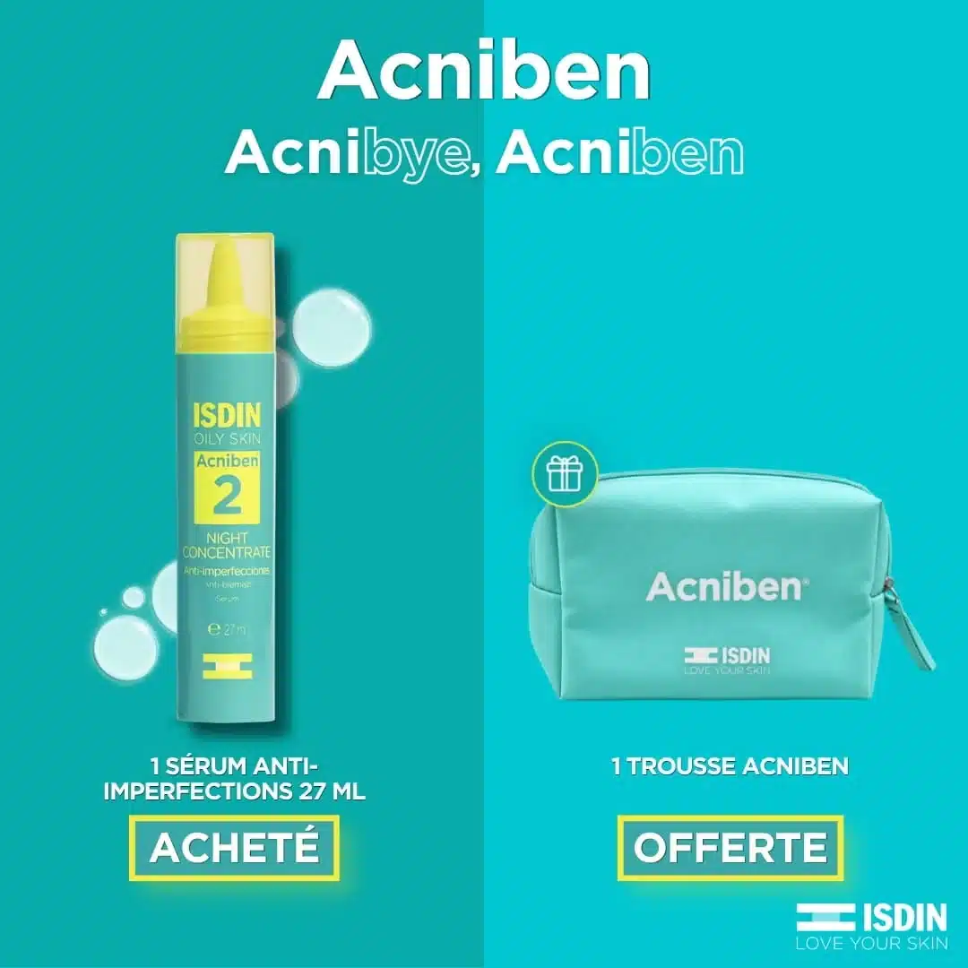 ISDIN Acniben Concentré Nuit Anti-Imperfections 27 ml + Trousse Acniben Offerte
