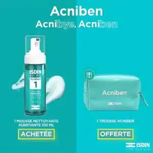 ISDIN Acniben Mousse Nettoyante Purifiante 150 ml + Trousse Acniben Offerte