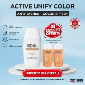 ISDIN FotoUltra 100 Active Unify Color SPF50+ 50 ml + 2 Fusion Water MAGIC Glow 10 ml Offerts