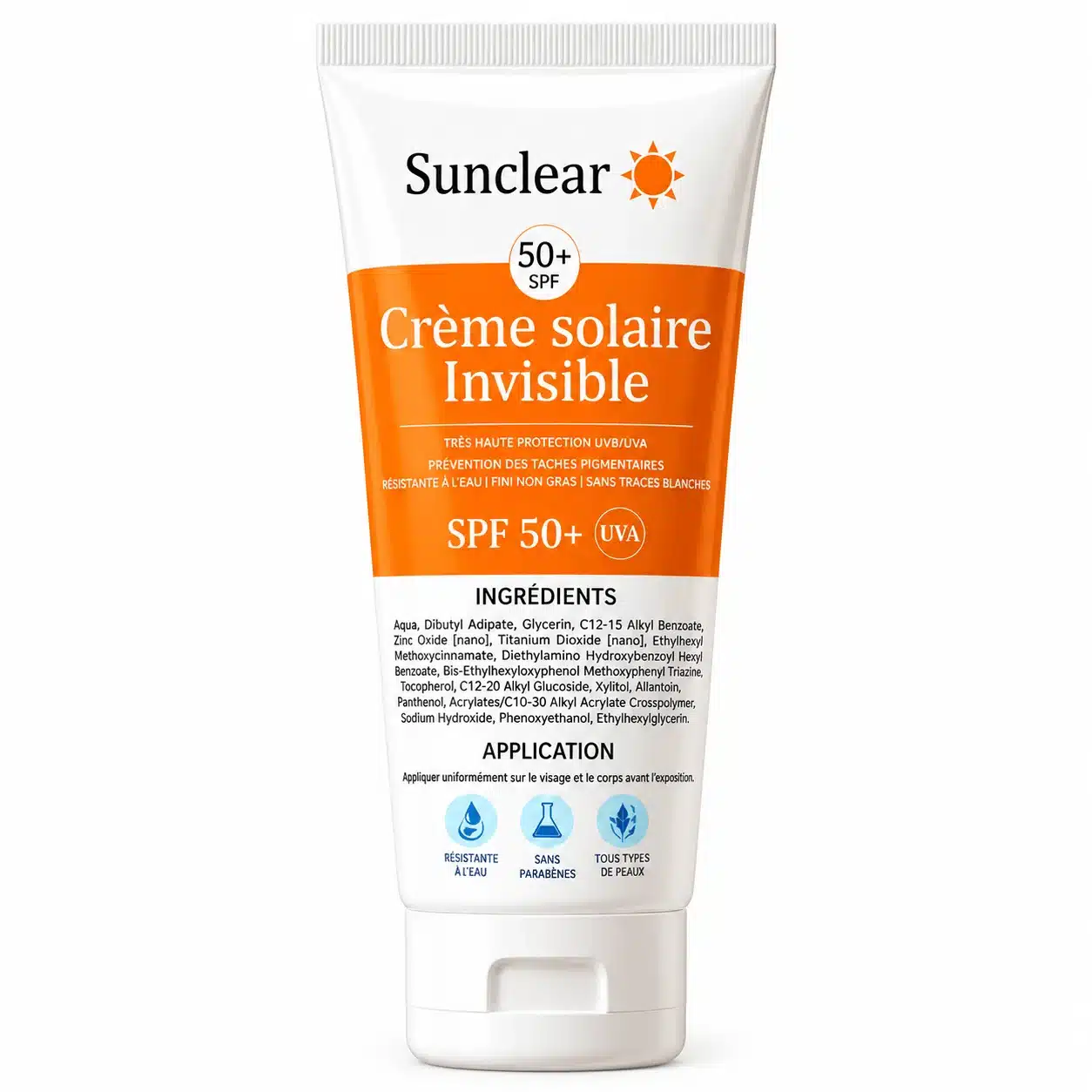 SUNCLEAR Crème Solaire Invisible SPF 50+ Anti-Taches
